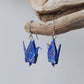 Origami Crane Earrings | Navy Blue