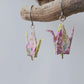 Origami Crane Earrings | Light Pink