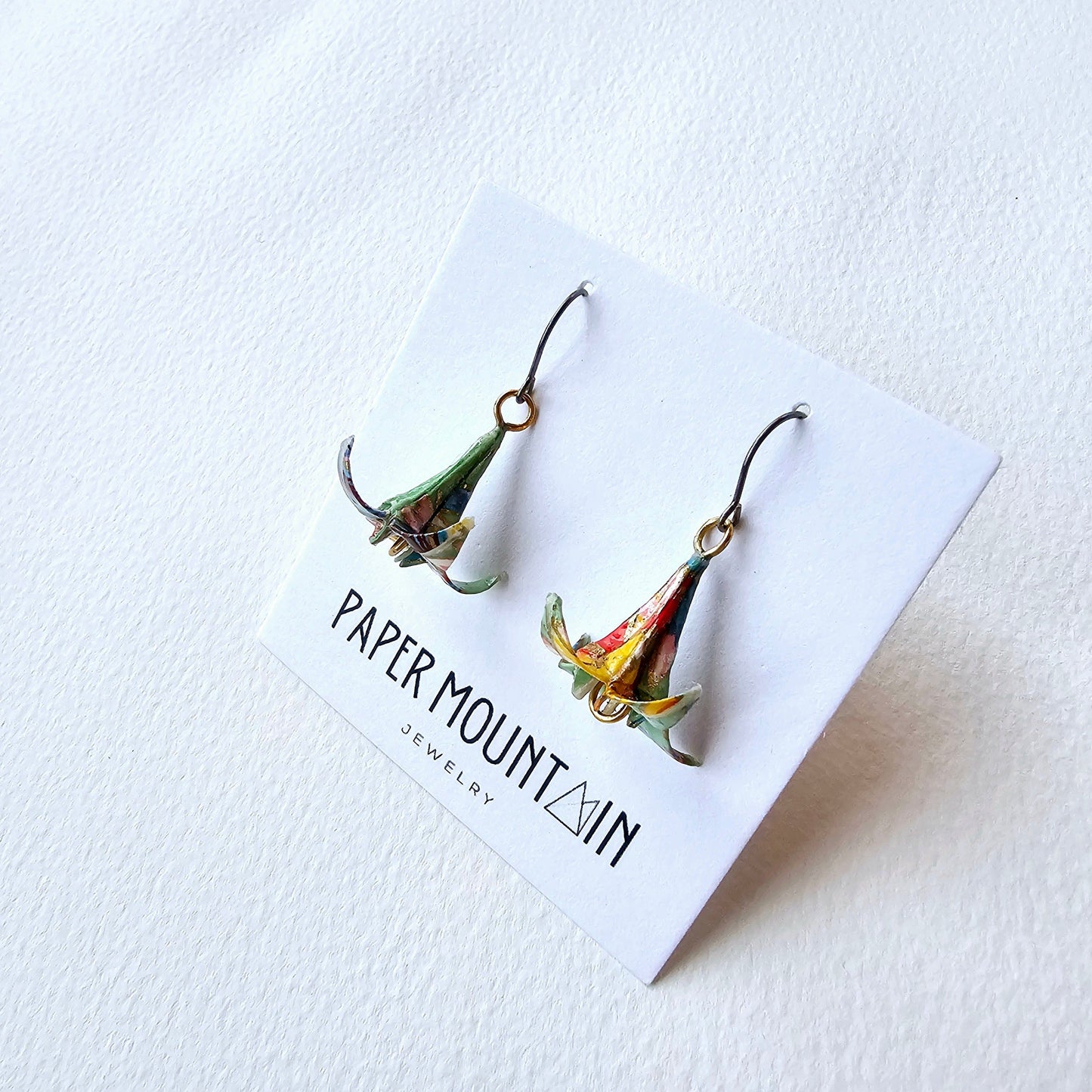 Origami Lily Earrings | Seafoam Green