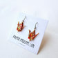 Origami Crane Earrings | Red Orange