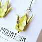 Origami Crane Earrings | Yellow