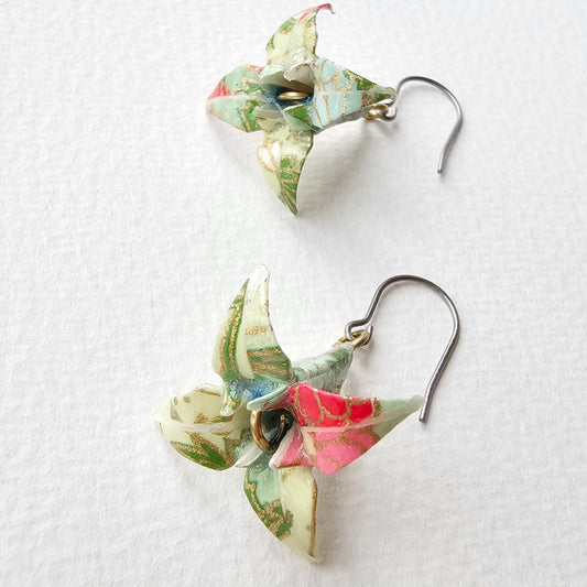 Origami Lily Earrings | Mint