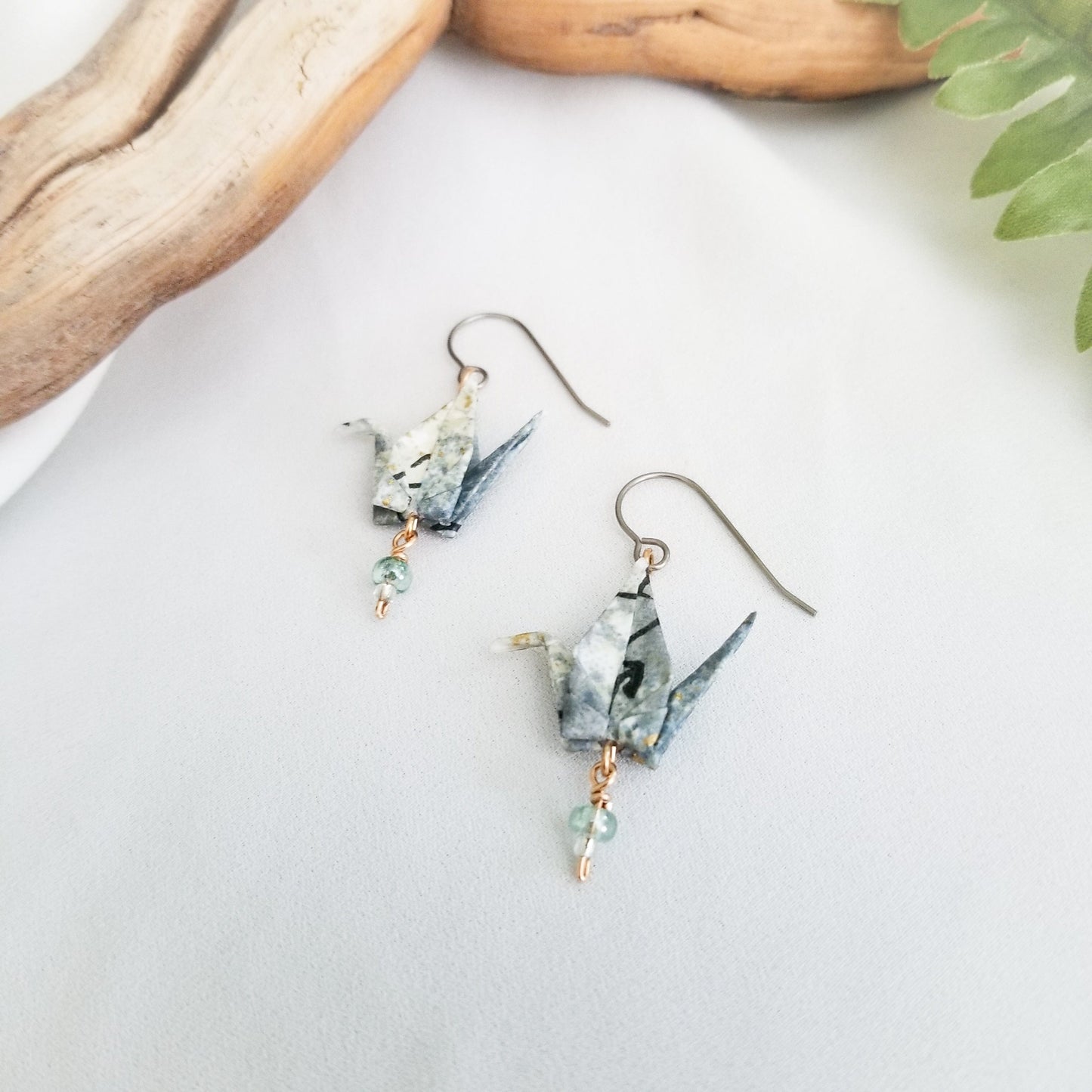 Crane Earrings | Foggy Grey | Made to Order