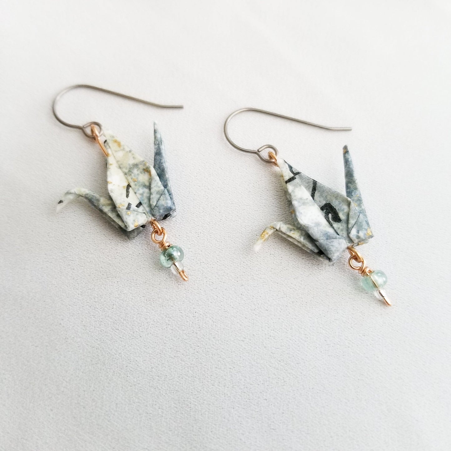 Crane Earrings | Foggy Grey | Made to Order
