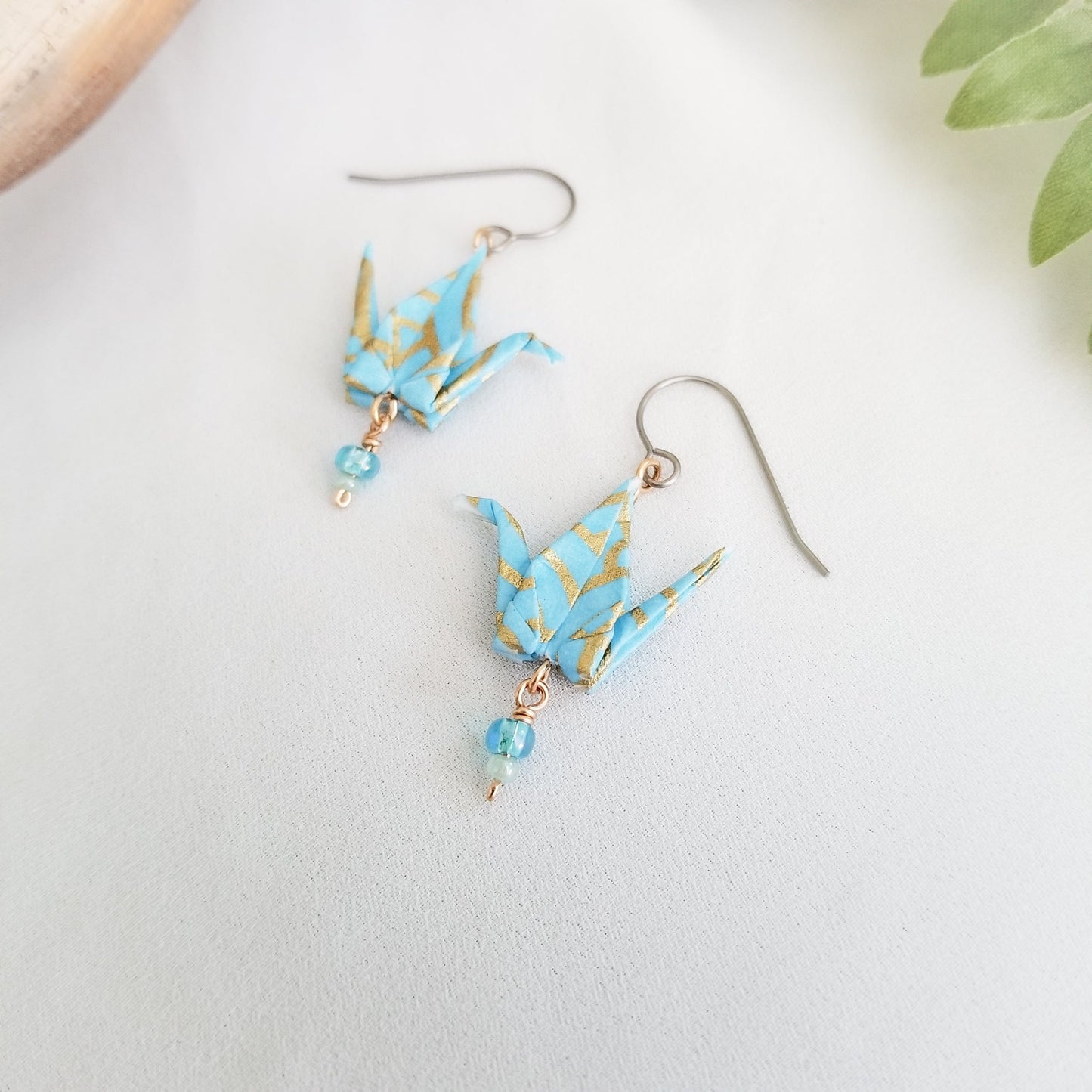 Crane Earrings | Pastel Blue | Made to Order