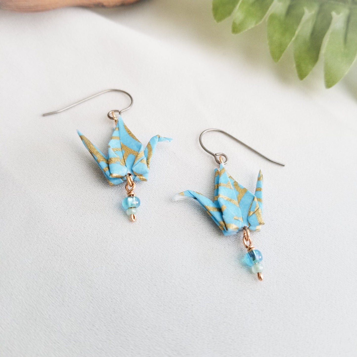 Crane Earrings | Pastel Blue | Made to Order